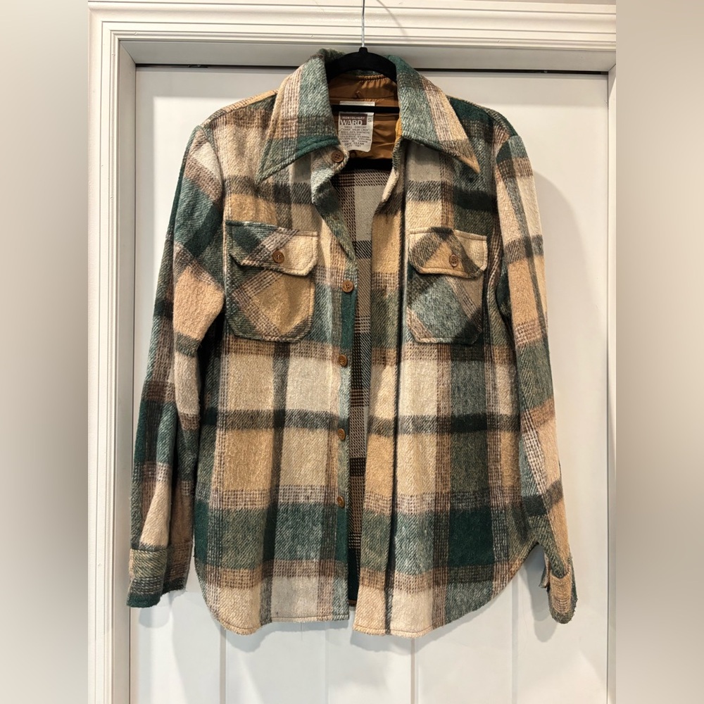 Vintage Men’s Montgomery Ward C.P.O Flannel Jacket - Size Small